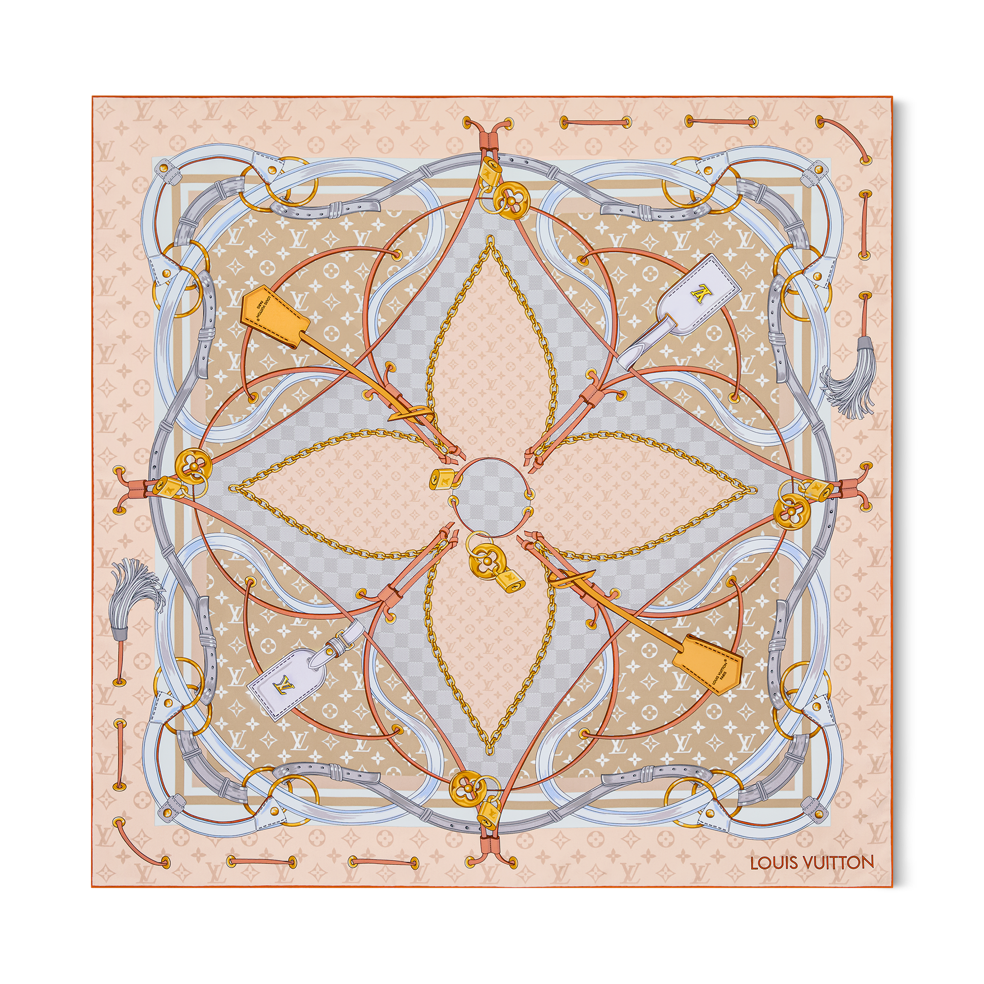 Flower And Straps Square 90 S00 - Women - Accessories | LOUIS